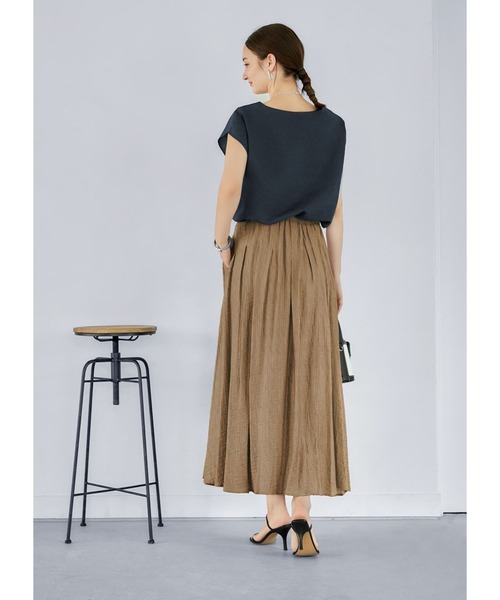 STYLE DELI(スタイルデリ)の「麻調リラックスブラウス(シャツ/ブラウス・レディース・ライトブルー/ネイビー/グレイッシュベージュ・FREE)」の17枚目の写真