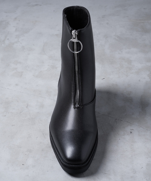 G.O.C（ジーオーシー）の「フロント ZIP ヒール ブーツ（ブーツ・メンズ・ブラック・SMALL/MEDIUM/LARGE）」の4枚目の写真