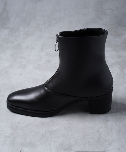 G.O.C（ジーオーシー）の「フロント ZIP ヒール ブーツ（ブーツ・メンズ・ブラック・SMALL/MEDIUM/LARGE）」の5枚目の写真