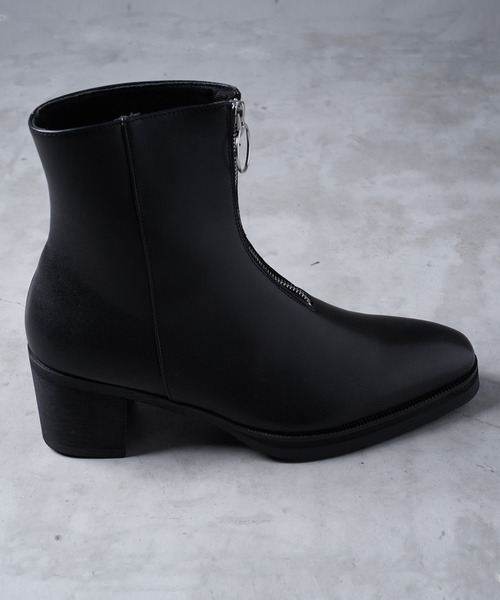 G.O.C（ジーオーシー）の「フロント ZIP ヒール ブーツ（ブーツ・メンズ・ブラック・SMALL/MEDIUM/LARGE）」の7枚目の写真