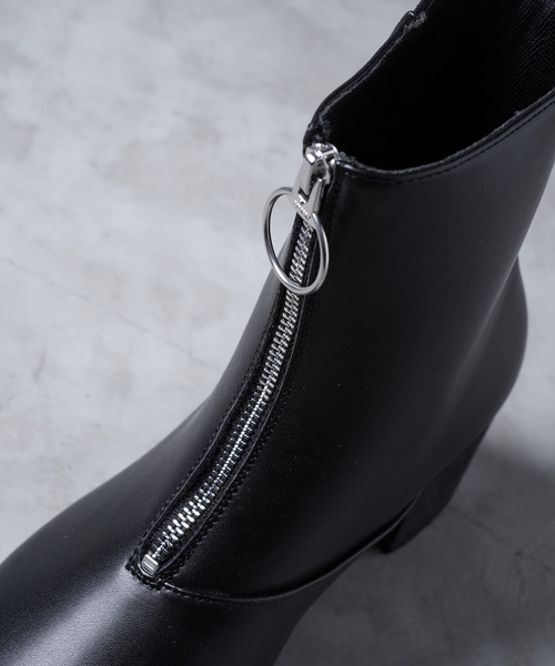 G.O.C（ジーオーシー）の「フロント ZIP ヒール ブーツ（ブーツ・メンズ・ブラック・SMALL/MEDIUM/LARGE）」の10枚目の写真