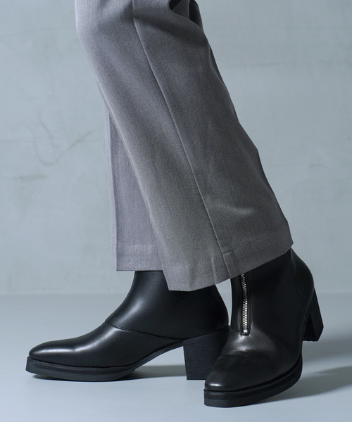 G.O.C（ジーオーシー）の「フロント ZIP ヒール ブーツ（ブーツ・メンズ・ブラック・SMALL/MEDIUM/LARGE）」の12枚目の写真