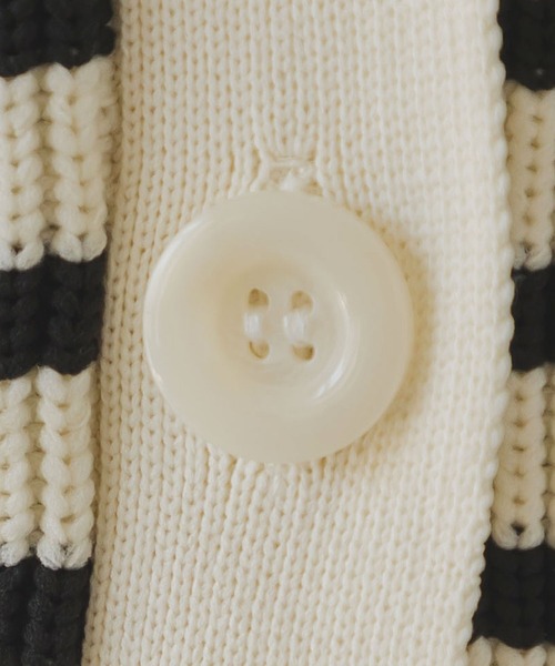 rectangle（レクタングル）の「ボーダーニットカーディガン（カーディガン/ボレロ・レディース・ホワイト・FREE）」の6枚目の写真