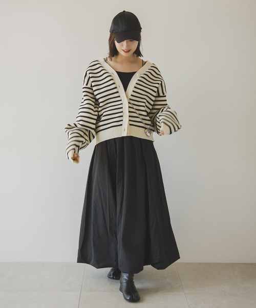 rectangle（レクタングル）の「ボーダーニットカーディガン（カーディガン/ボレロ・レディース・ホワイト・FREE）」の11枚目の写真