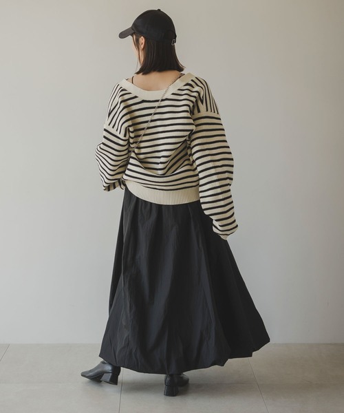 rectangle（レクタングル）の「ボーダーニットカーディガン（カーディガン/ボレロ・レディース・ホワイト・FREE）」の12枚目の写真