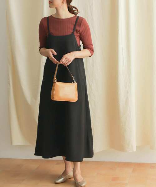 URBAN RESEARCH DOORS（アーバンリサーチドアーズ）の「ドライタッチキャミワンピース（ワンピース・レディース・ブラウン/ブラック・MEDIUM）」の7枚目の写真