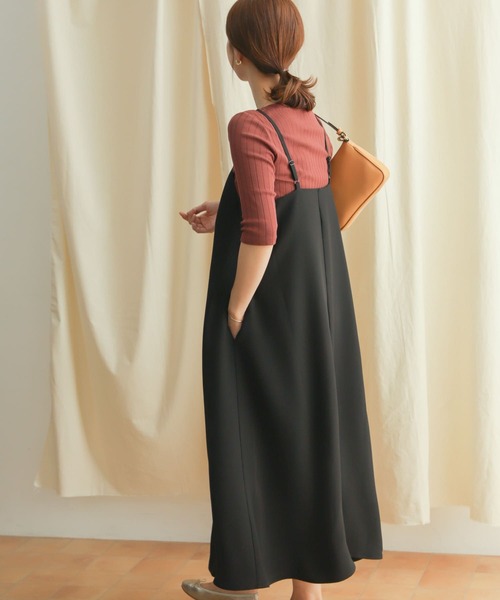 URBAN RESEARCH DOORS（アーバンリサーチドアーズ）の「ドライタッチキャミワンピース（ワンピース・レディース・ブラウン/ブラック・MEDIUM）」の10枚目の写真