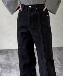 Per sist ence | センターライン フリンジデニムパンツ(デニムパンツ)