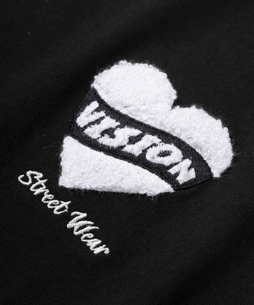 VISION STREET WEAR(ヴィジョンストリートウェア)の「【VISION STREET WEAR/ヴィジョンストリートウェア】ワンポイント サガラ刺繍ワッペン&バックブランドロゴ リンガーデザイン ロングスリーブTシャツ/ロンT(Tシャツ/カットソー・メンズ・ブラック×ホワイト/ホワイト×レッド/ホワイト×ブラック・L/XL/M)」の7枚目の写真
