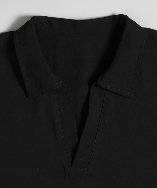 MUHET(ミュエータ)の「スキッパーシャツ(シャツ/ブラウス・レディース・ブラック/ブラウン・MEDIUM/X-LARGE)」の5枚目の写真