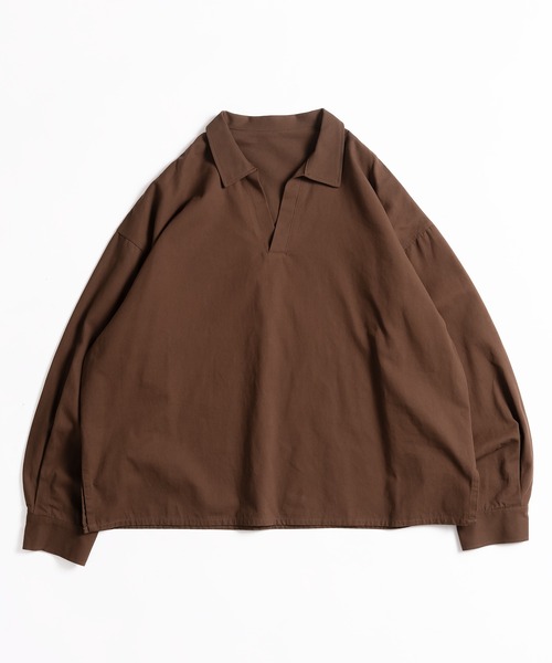 MUHET(ミュエータ)の「スキッパーシャツ(シャツ/ブラウス・レディース・ブラック/ブラウン・MEDIUM/X-LARGE)」の17枚目の写真