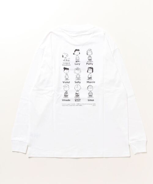 PEANUTS(ピーナッツ)の「ピーナッツ コットンバックプリントロングTシャツ(Tシャツ/カットソー・メンズ・ブラック/ホワイト・LL/M/S/L/3L)」の3枚目の写真