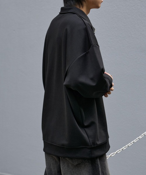 COLONY 2139（コロニートゥーワンスリーナイン）の「ストレッチダンボールハーフジップ（Tシャツ/カットソー・メンズ・ライトグレー/サックスブルー/グレー/ブラック・MEDIUM/LARGE）」の7枚目の写真