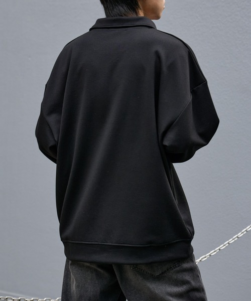 COLONY 2139（コロニートゥーワンスリーナイン）の「ストレッチダンボールハーフジップ（Tシャツ/カットソー・メンズ・ライトグレー/サックスブルー/グレー/ブラック・MEDIUM/LARGE）」の8枚目の写真