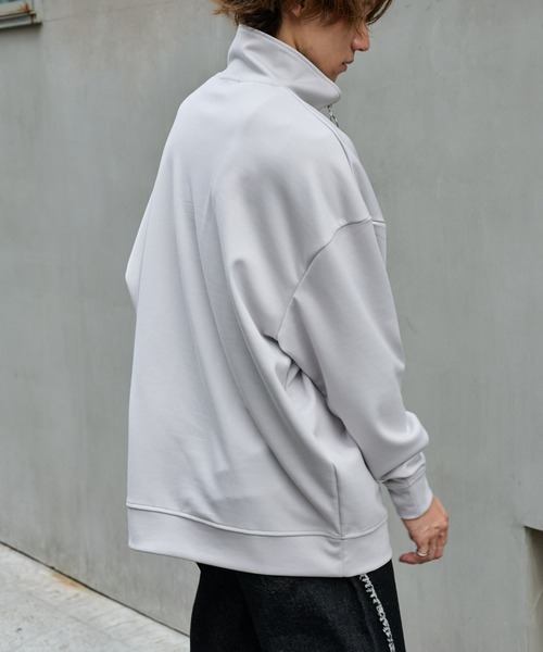 COLONY 2139（コロニートゥーワンスリーナイン）の「ストレッチダンボールハーフジップ（Tシャツ/カットソー・メンズ・ライトグレー/サックスブルー/グレー/ブラック・MEDIUM/LARGE）」の13枚目の写真