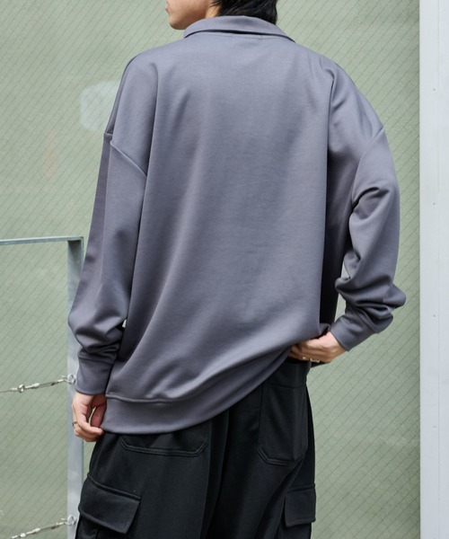 COLONY 2139（コロニートゥーワンスリーナイン）の「ストレッチダンボールハーフジップ（Tシャツ/カットソー・メンズ・ライトグレー/サックスブルー/グレー/ブラック・MEDIUM/LARGE）」の16枚目の写真