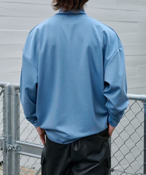 COLONY 2139（コロニートゥーワンスリーナイン）の「ストレッチダンボールハーフジップ（Tシャツ/カットソー・メンズ・ライトグレー/サックスブルー/グレー/ブラック・MEDIUM/LARGE）」の21枚目の写真