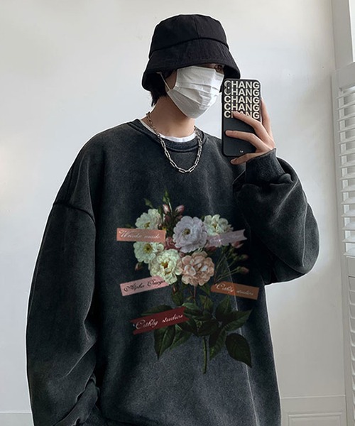 ラッドミュージシャン フラワープリント スウェット 19AW オーバーサイズ ラッドミュージシャン フラワープリント スウェット 19AW