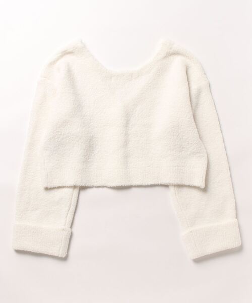 archives(アルシーヴ)の「テディベアニットショートカーディガン(カーディガン/ボレロ・レディース・ブルー/グリーン/アイボリー/モカ・MEDIUM)」の5枚目の写真