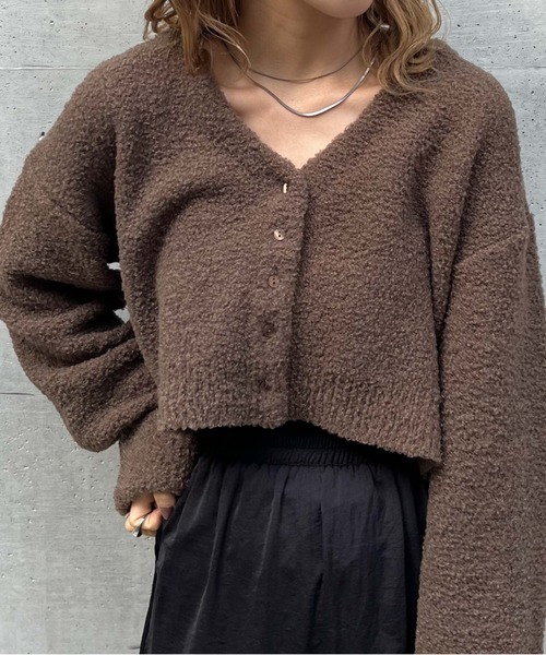 archives(アルシーヴ)の「テディベアニットショートカーディガン(カーディガン/ボレロ・レディース・ブルー/グリーン/アイボリー/モカ・MEDIUM)」の16枚目の写真