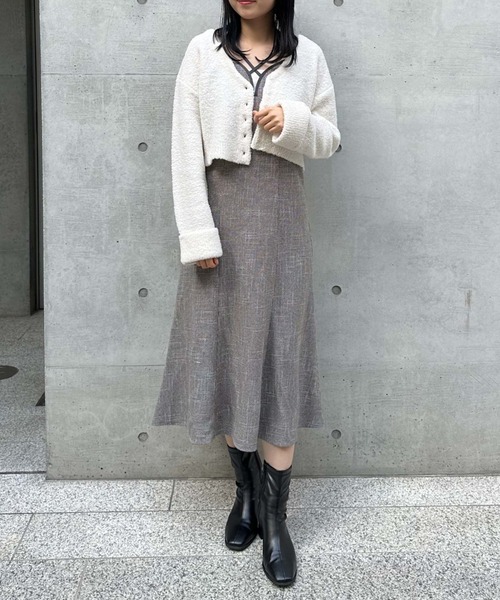 archives(アルシーヴ)の「テディベアニットショートカーディガン(カーディガン/ボレロ・レディース・ブルー/グリーン/アイボリー/モカ・MEDIUM)」の12枚目の写真