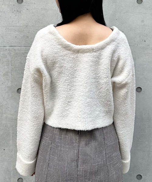 archives(アルシーヴ)の「テディベアニットショートカーディガン(カーディガン/ボレロ・レディース・ブルー/グリーン/アイボリー/モカ・MEDIUM)」の9枚目の写真