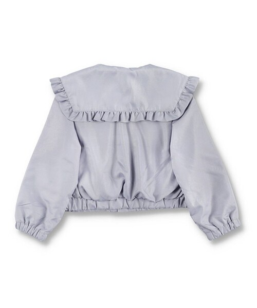 BRANSHES（ブランシェス）の「ビッグ衿ウィンドブレーカー（ナイロンジャケット・キッズ・ブラック/ラベンダー・130/110/90/100/150/120/140）」の17枚目の写真