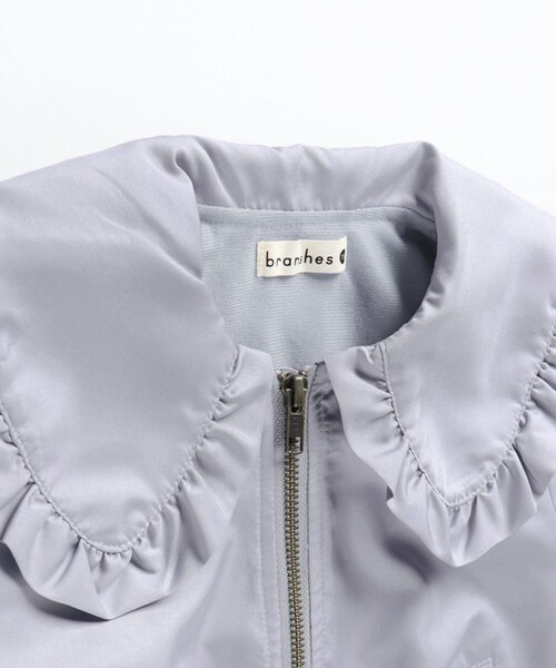 BRANSHES（ブランシェス）の「ビッグ衿ウィンドブレーカー（ナイロンジャケット・キッズ・ブラック/ラベンダー・130/110/90/100/150/120/140）」の18枚目の写真
