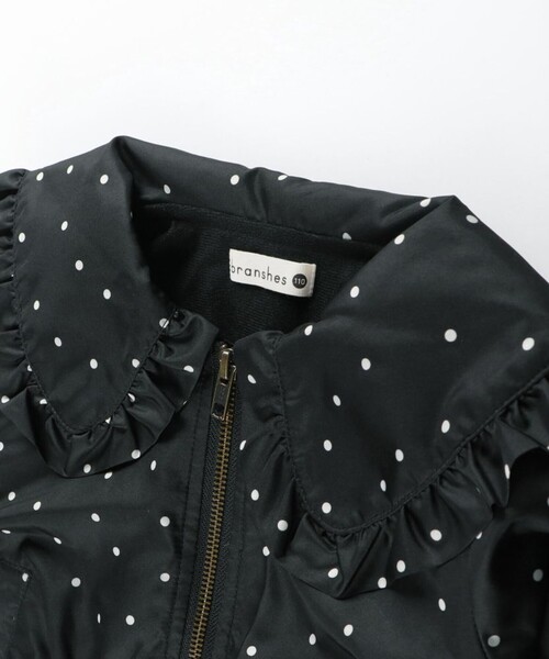 BRANSHES（ブランシェス）の「ビッグ衿ウィンドブレーカー（ナイロンジャケット・キッズ・ブラック/ラベンダー・130/110/90/100/150/120/140）」の6枚目の写真