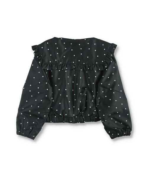 BRANSHES（ブランシェス）の「ビッグ衿ウィンドブレーカー（ナイロンジャケット・キッズ・ブラック/ラベンダー・130/110/90/100/150/120/140）」の12枚目の写真