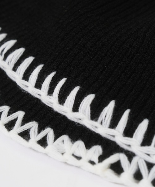 RAGEBLUE(レイジブルー)の「ハンドステッチ/ニットバケットハット(ハット・メンズ・ブラック/グレー・FREE)」の5枚目の写真