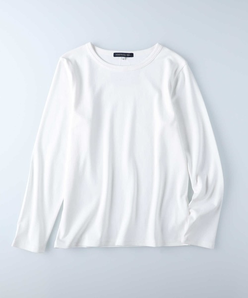 HONEYSUCKLE ROSE(ハニーサックルローズ)の「【HONEYSUCKLE ROSE】レギュラークルーロンT(Tシャツ/カットソー・レディース・ブラック/ホワイト・M/L/S)」の1枚目の写真