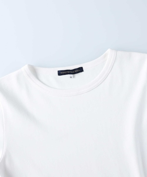 HONEYSUCKLE ROSE(ハニーサックルローズ)の「【HONEYSUCKLE ROSE】レギュラークルーロンT(Tシャツ/カットソー・レディース・ブラック/ホワイト・M/L/S)」の9枚目の写真