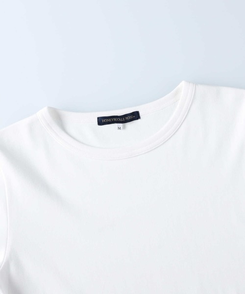 HONEYSUCKLE ROSE(ハニーサックルローズ)の「【HONEYSUCKLE ROSE】レギュラークルーロンT(Tシャツ/カットソー・レディース・ブラック/ホワイト・M/L/S)」の8枚目の写真