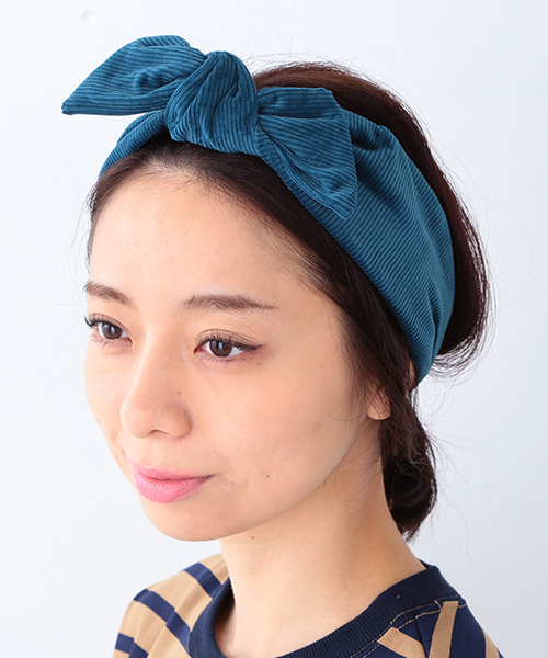 Ray BEAMS（レイビームス）の「Ctrl freak / コーデュロイ ヘア バンド（ヘアバンド・レディース・ブラック/ピンク/ブルー・ONE SIZE）」の3枚目の写真