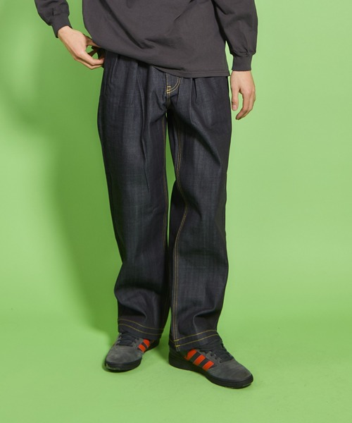 COMMON EDUCATION(コモンエデュケーション)の「DENIM SLACKS RIGID / デニム スラックス リジット(デニムパンツ・メンズ・オフホワイト/インディゴブルー・MEDIUM/X-LARGE/SMALL/LARGE)」の15枚目の写真
