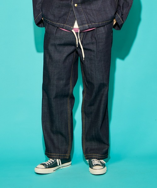 COMMON EDUCATION(コモンエデュケーション)の「DENIM SLACKS RIGID / デニム スラックス リジット(デニムパンツ・メンズ・オフホワイト/インディゴブルー・MEDIUM/X-LARGE/SMALL/LARGE)」の18枚目の写真
