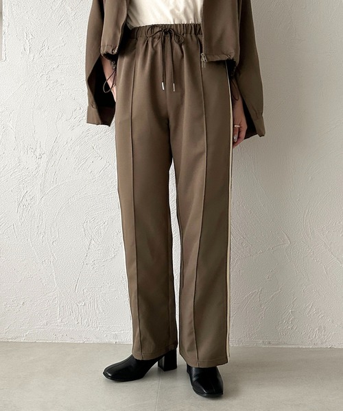 apres jour clair(アプレジュールクレア)の「【apres jour clair】ラインパンツ【ZOZOTOWN限定アイテム】(その他パンツ・レディース・ブラウン系その他/ボルドー/グレイッシュベージュ・フリー/X-LARGE)」の6枚目の写真