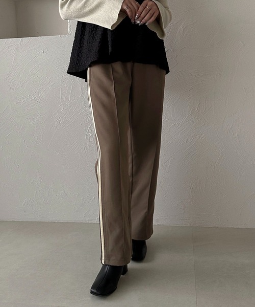 apres jour clair(アプレジュールクレア)の「【apres jour clair】ラインパンツ【ZOZOTOWN限定アイテム】(その他パンツ・レディース・ブラウン系その他/ボルドー/グレイッシュベージュ・フリー/X-LARGE)」の20枚目の写真