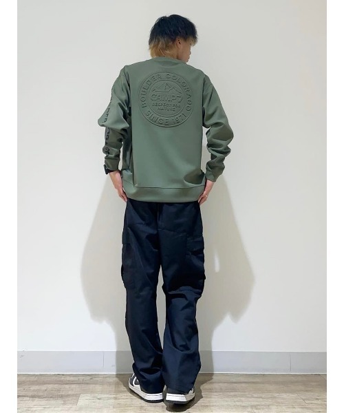 CAMP7(キャンプセブン)の「【CAMP7】バックエンボスロゴクルーネックスウェット(スウェット・メンズ・オリーブ/ダークグレー/オフホワイト・L/S/M/XL)」の14枚目の写真