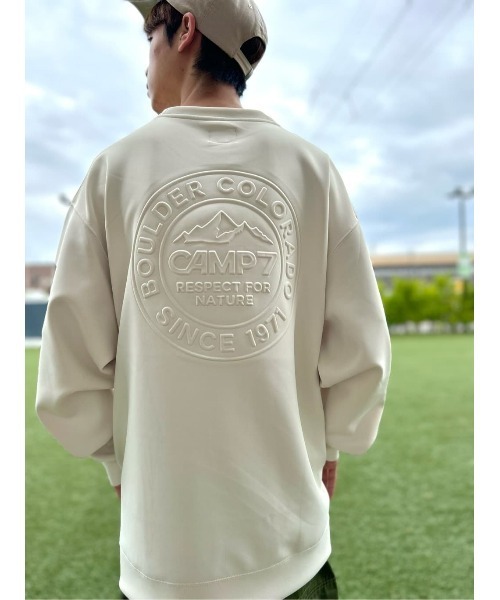CAMP7(キャンプセブン)の「【CAMP7】バックエンボスロゴクルーネックスウェット(スウェット・メンズ・オリーブ/ダークグレー/オフホワイト・L/S/M/XL)」の17枚目の写真