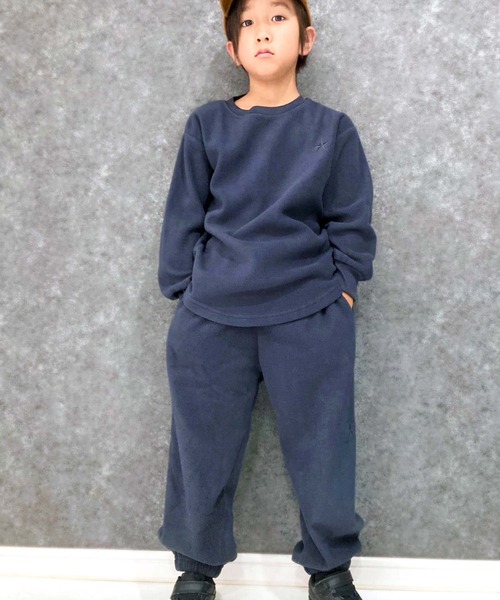 THE CASUAL(カジュアル)の「フリース バルーンパンツ(スウェットパンツ・キッズ・グレイッシュベージュ/チャコール/パープル/ブラック/ネイビー/オレンジ・130cm/140cm/160cm/150cm/110cm/120cm)」の4枚目の写真