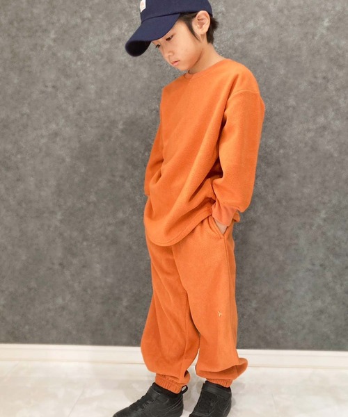 THE CASUAL(カジュアル)の「フリース バルーンパンツ(スウェットパンツ・キッズ・グレイッシュベージュ/チャコール/パープル/ブラック/ネイビー/オレンジ・130cm/140cm/160cm/150cm/110cm/120cm)」の6枚目の写真