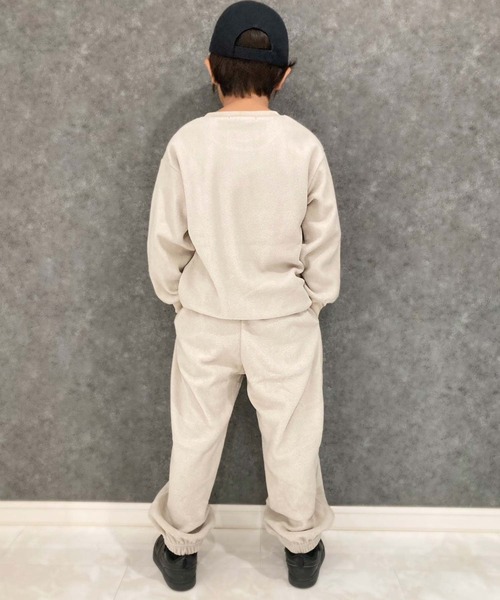 THE CASUAL(カジュアル)の「フリース バルーンパンツ(スウェットパンツ・キッズ・グレイッシュベージュ/チャコール/パープル/ブラック/ネイビー/オレンジ・130cm/140cm/160cm/150cm/110cm/120cm)」の8枚目の写真