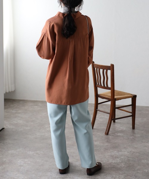 COMMRE（コムル）の「ハイウエストタックパンツ（その他パンツ・レディース・ブラック/アイボリー/サックスブルー・FREE）」の19枚目の写真