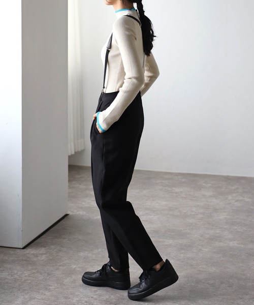 COMMRE（コムル）の「ハイウエストタックパンツ（その他パンツ・レディース・ブラック/アイボリー/サックスブルー・FREE）」の10枚目の写真