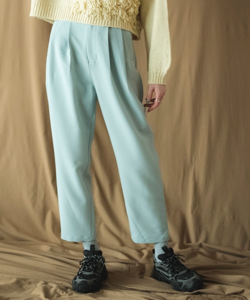 COMMRE（コムル）の「ハイウエストタックパンツ（その他パンツ・レディース・ブラック/アイボリー/サックスブルー・FREE）」の22枚目の写真