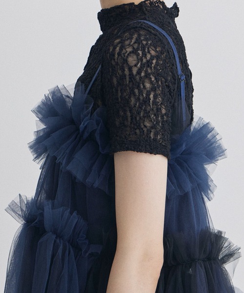 VIVIANO（ヴィヴィアーノ）の「【VIVIANO/ヴィヴィアーノ】アシンメトリーキャミトップ（キャミソール・レディース・ネイビー・S/M/L）」の10枚目の写真