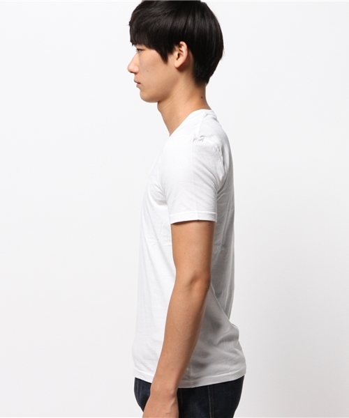 NO ID.（ノーアイディ）の「C度詰天竺半袖V/N-Tシャツ（Tシャツ/カットソー・メンズ・ブラック/ホワイト・1/2）」の7枚目の写真