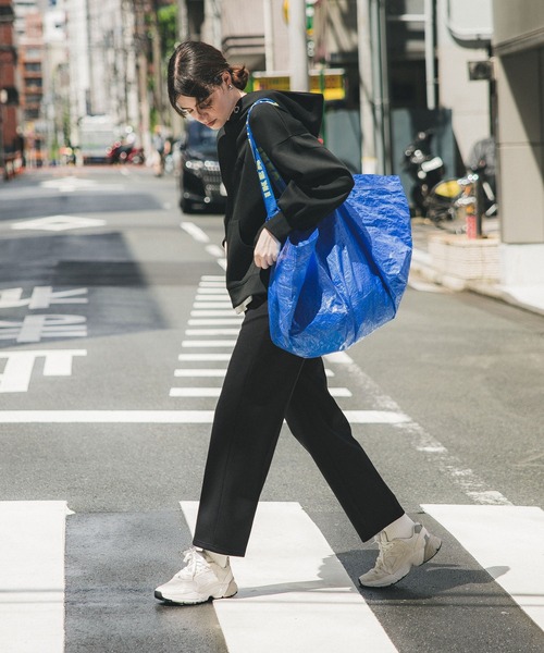 coca(coca)(コカ)の「ダンボールニットグッドテーパードパンツ(スウェットパンツ・レディース・ベージュ/ブラック・M/L)」の8枚目の写真